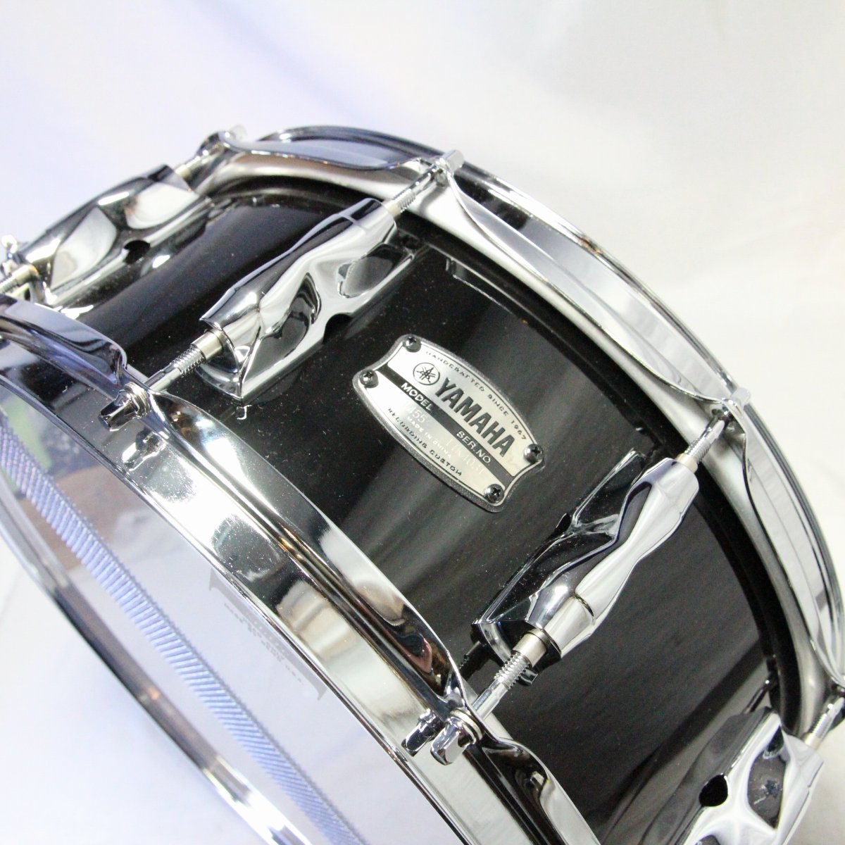 USED YAMAHA / RBS1455 Recording Custom Wood Solid Black 14x5.5 Snare Drum [08]