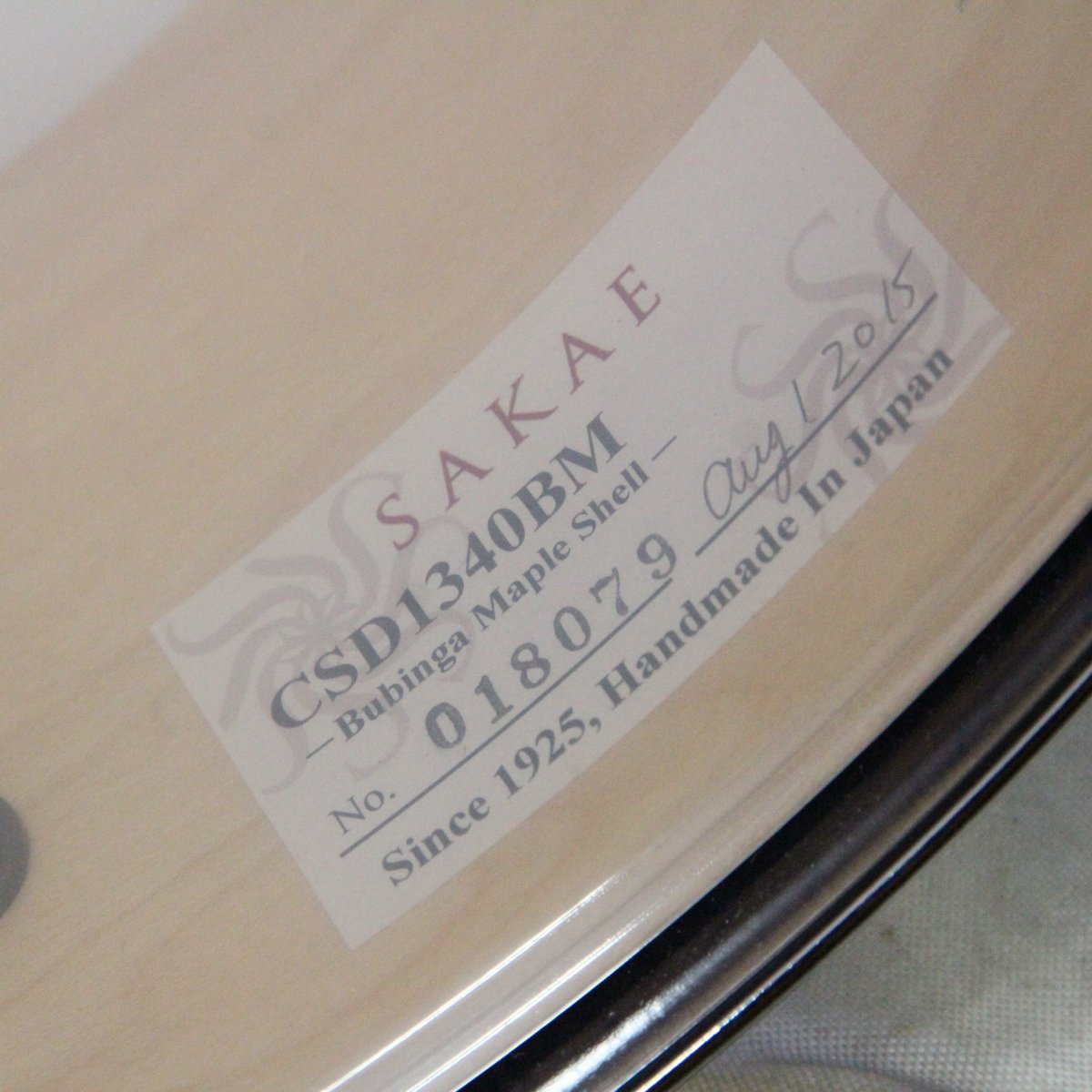 USED SAKAE / CSD1340BM Maple Bubinga Concert Snare 13x4 SAKAE Snare Drum [08]