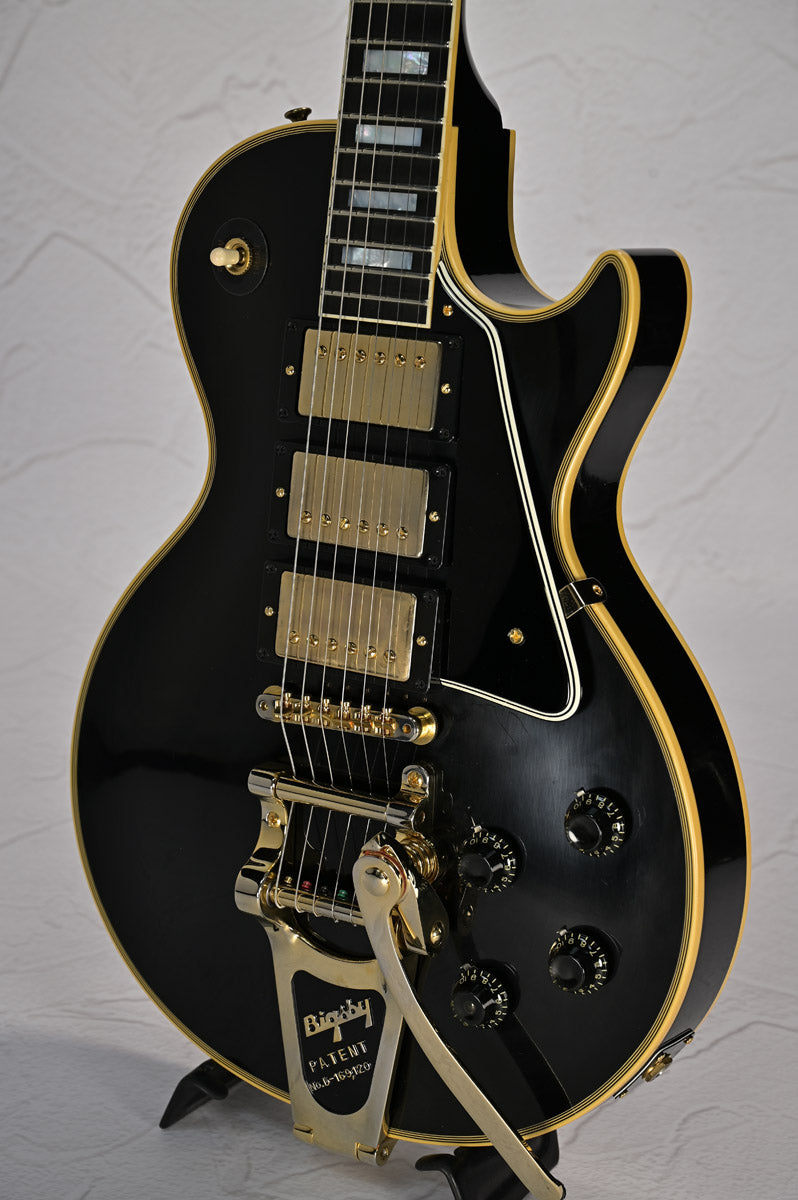 [SN 72647] USED Gibson Custom / Historic Collection 1957 Les Paul Custom Reissue 3-Pickup Bigsby VOS Ebony 2022 [10]
