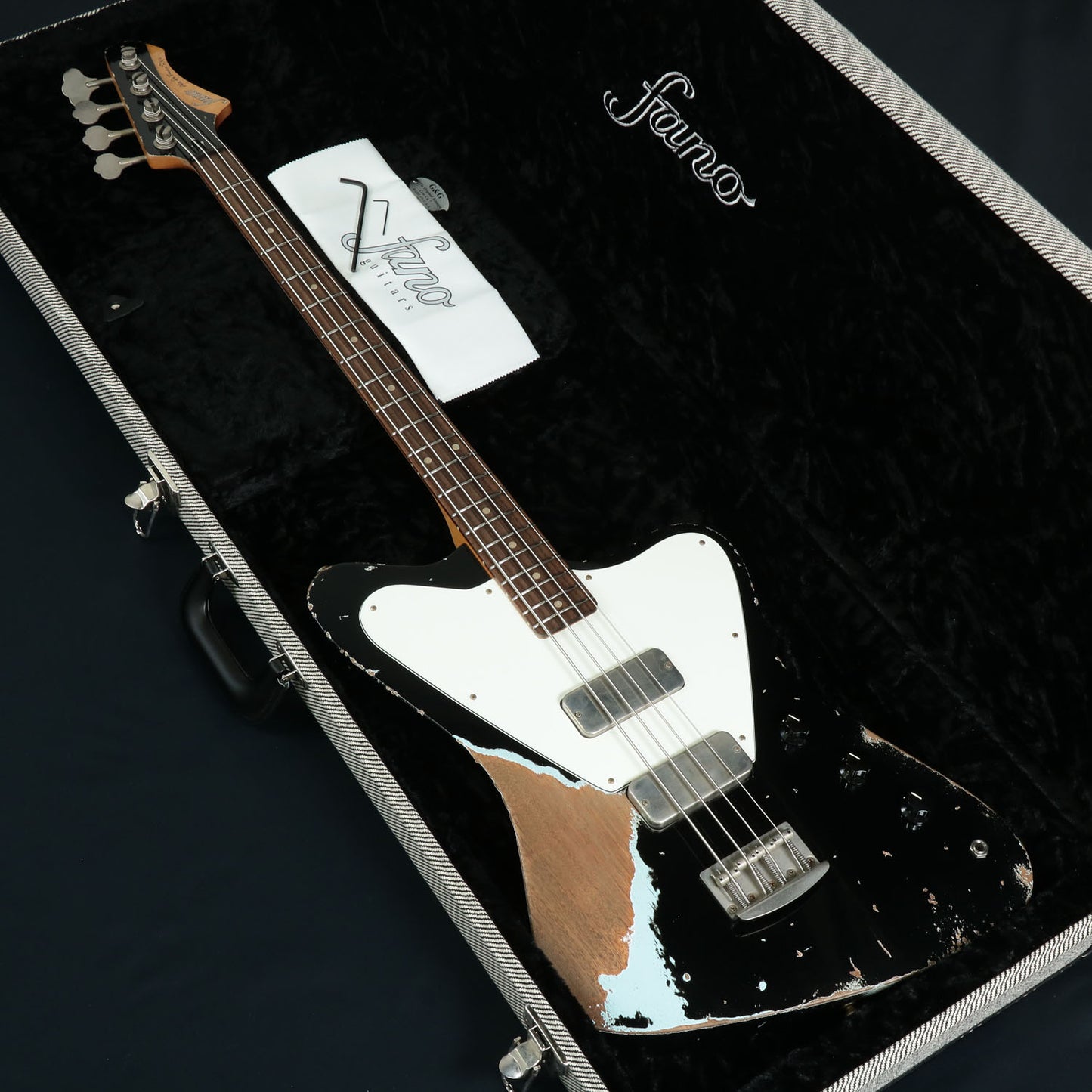 [SN FM2206001] USED FANO / Alt de Facto PX4 Black Over Blue Boy Medium Relic [3.64kg] FANO Electric Bass [08]