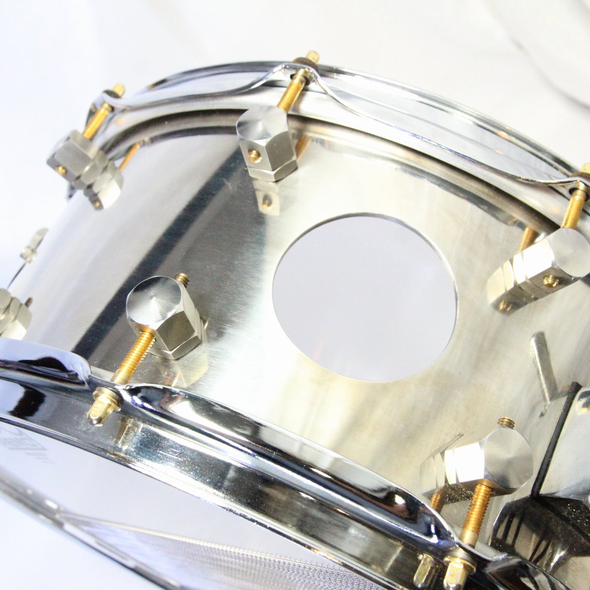 USED KITANO / 14x6.5 Stainless 3mm 4Venthole Stainless Steel Snare Drum [08]