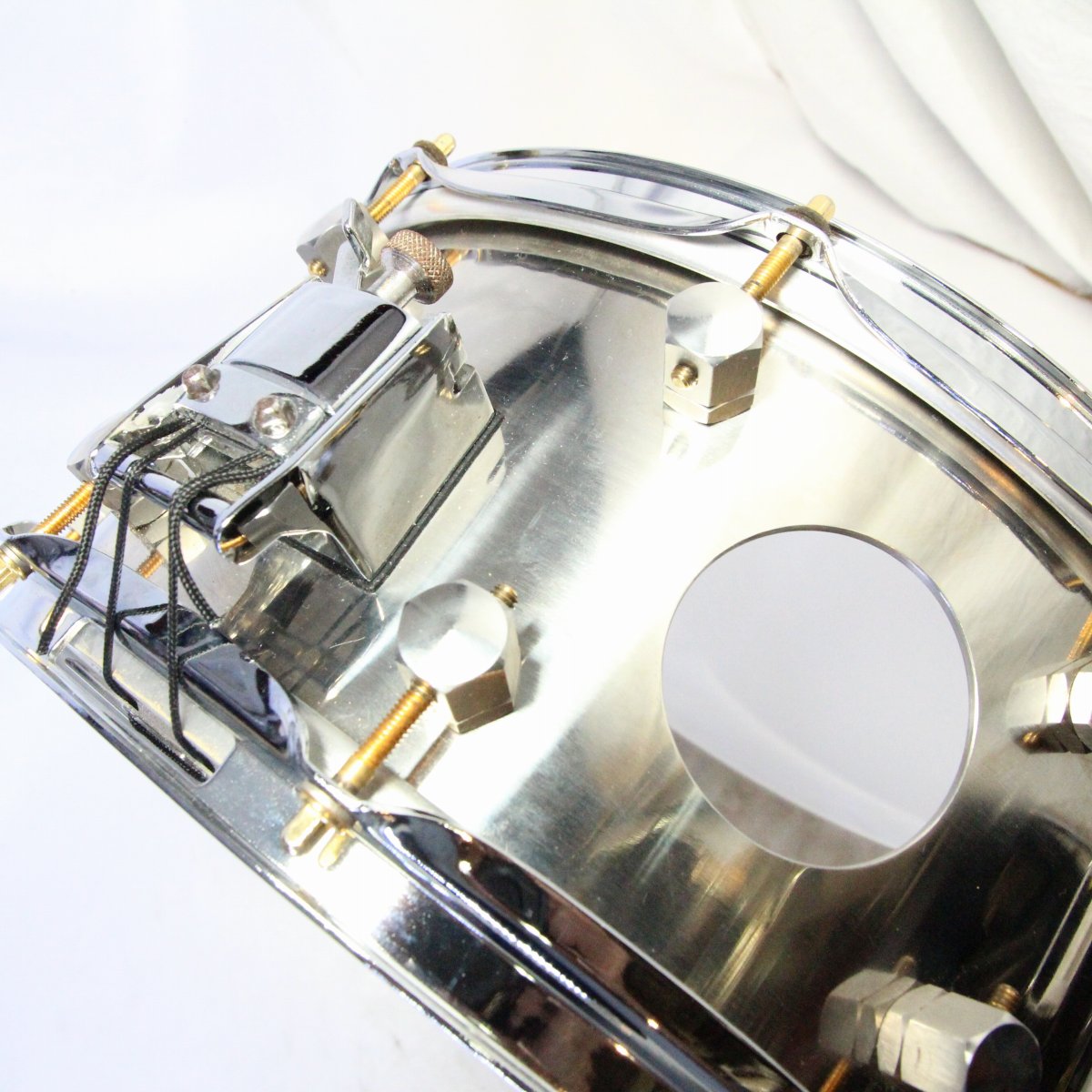 USED KITANO / 14x6.5 Stainless 3mm 4Venthole Stainless Steel Snare Drum [08]