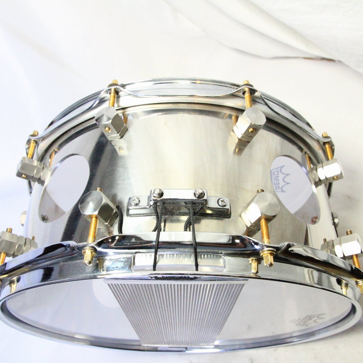 USED KITANO / 14x6.5 Stainless 3mm 4Venthole Stainless Steel Snare Drum [08]