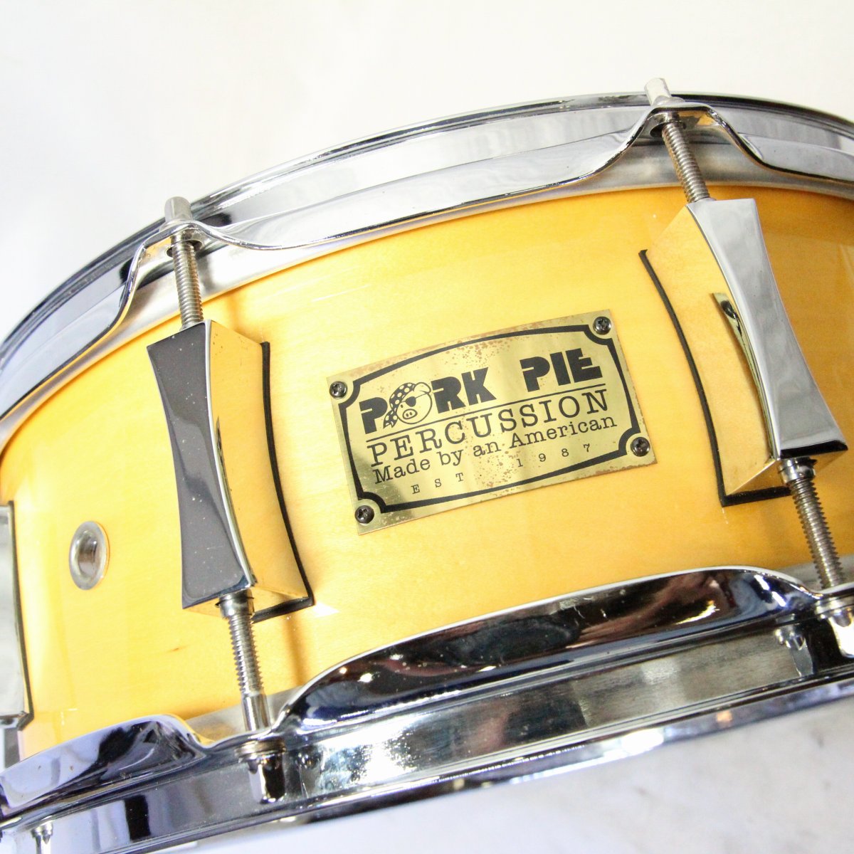USED PORK PIE / MAPLE 14x5 SNARE DRUM Pork Pie Maple Snare Drum [08]