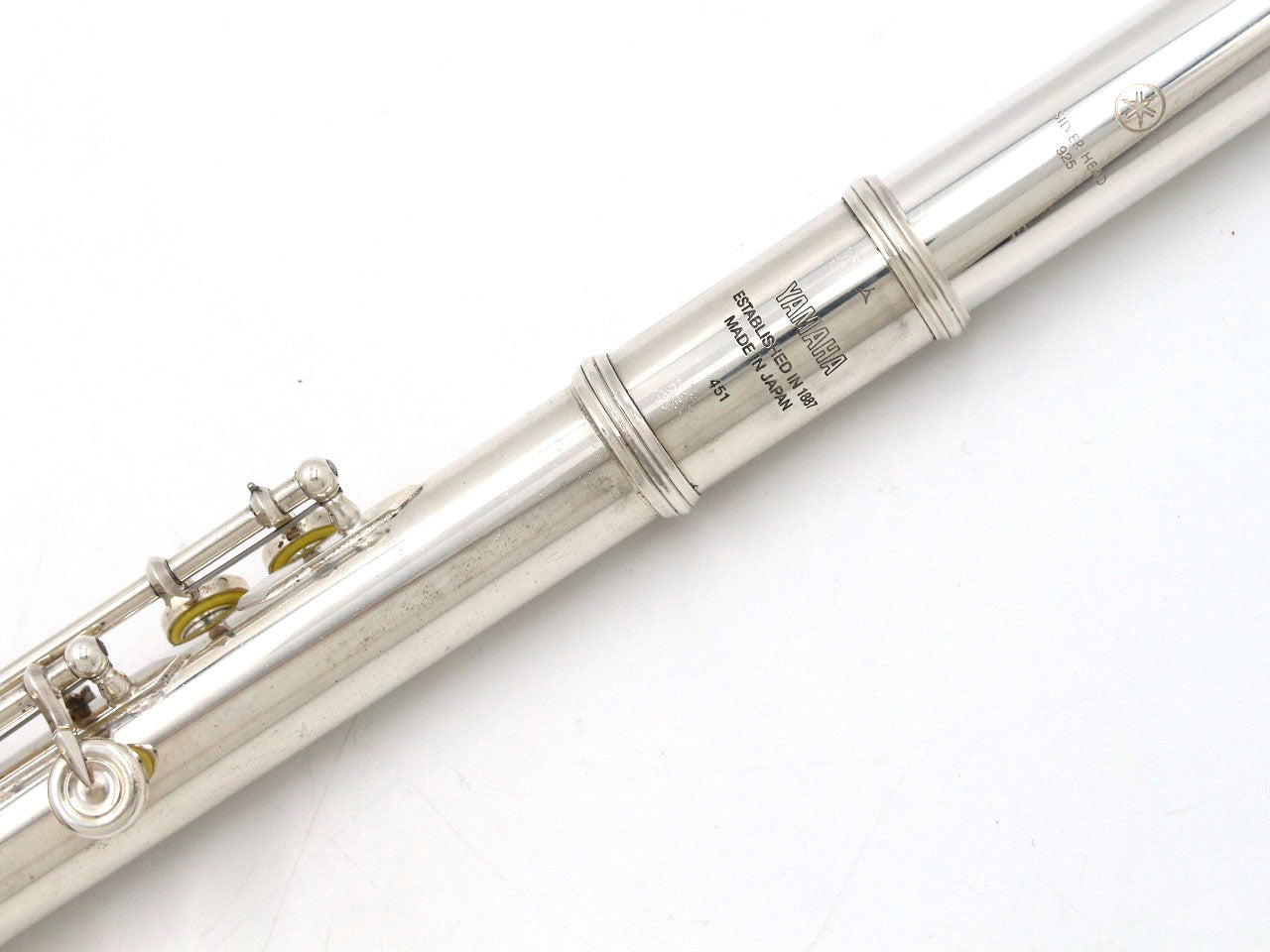 YAMAHA フルート　YFL-451 銀製　シルバー　吹奏楽　管楽器 YAMAHA / Flute YFL-451, head tube silver, all tampos replaced