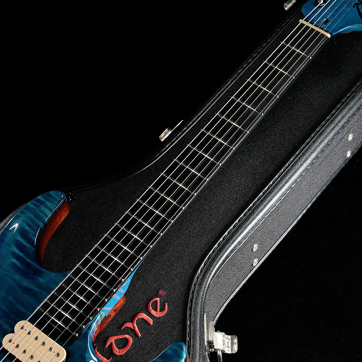 Marchione / Carve Top 1pc Flame Maple HSH Bolt-On Neck Trans Blue