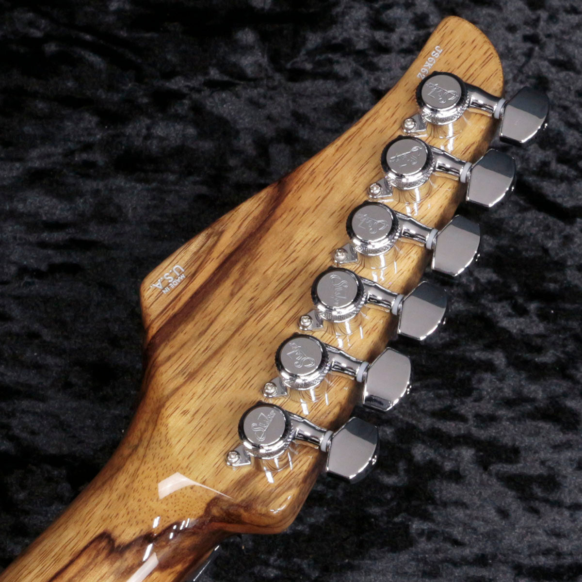 Suhr / Custom Modern Set Neck Quilt Top Black Limba Aqua Blue