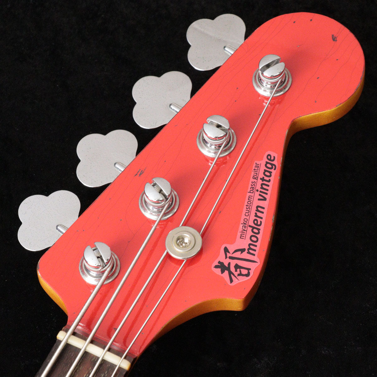 Miyako Custom Bass Guitar / Modern Vintage MJB-4R Red Relic