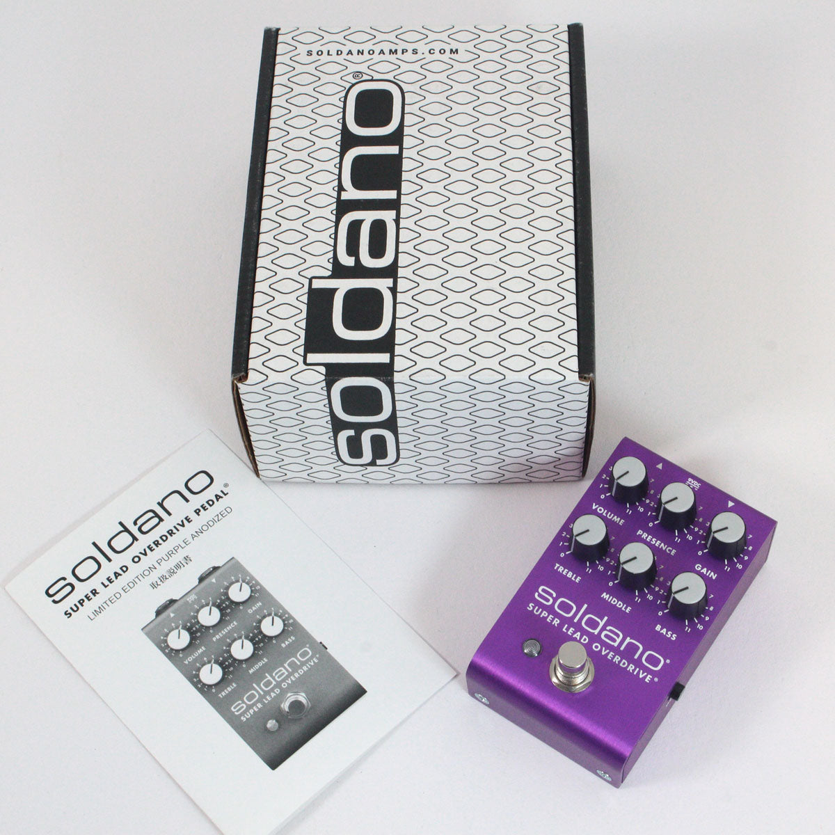 SOLDANO / SLO Super Lead Overdrive Pedal, Purple Anodized