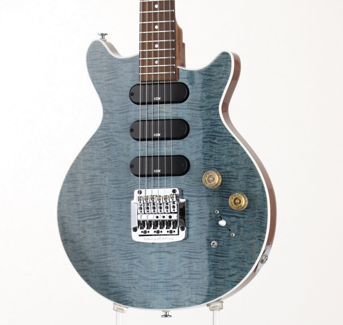 [SN T0021] USED Kz Guitar Works / Kz One Solid 3S11 Kahler See-through Blue [09]