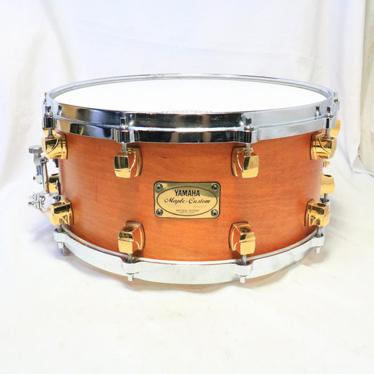 USED YAMAHA / MSD0116 14x6.5 Maple Custom Vintage Natural Yamaha Maple Custom Snare Drum [08]