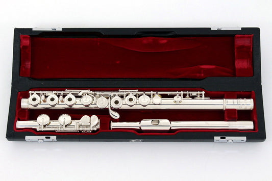 [SN 00491] USED Pearl / PF-775RE ELEGANTE Silver flute with all tampos replaced [09]